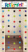 Rectangular hanging door decoration featuring the words 'Happy Retirement!' in colorful letters on a white background with a black border decorated with multicolor confetti dots, and multiple strands of hanging stars in red, purple, blue, green, and black.
