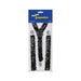 Package of black sequin suspenders with silver clips, displayed in a clear bag with a blue header card labeled 'Sequin Suspenders'.