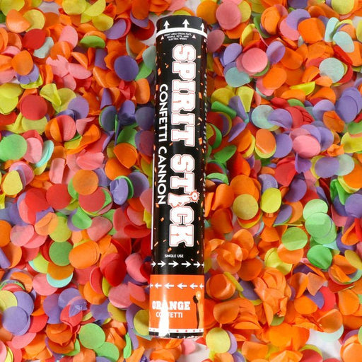 Spirit Stick Confetti Cannon Orange, 12" | 1ct - Zurchers