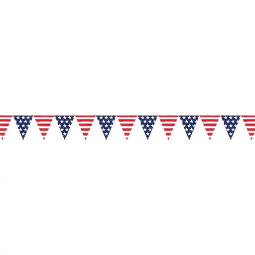 Patriotic Stars & Stripes Pennant Banner 12ft | 1ct - Zurchers
