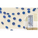 Blue circle garland decoration with glitter and solid cutouts, shown strung across a wall and displayed as a hanging doorway curtain accent, ideal for parties or celebrations.