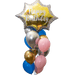 Happy Birthday Satin Gold Burst Basic Bouquet | 13 pcs - Zurchers