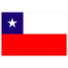  The flag of Chile consists of two horizontal bands; the top band is white, the bottom band is red. On the top left corner, within a blue square, there is a single white five-pointed star.