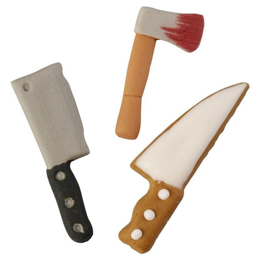 Halloween Icing Decorations Knife, Ax, Cleaver | 12 Ct - Zurchers