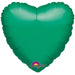 Green heart-shaped foil balloon with a smooth, shiny surface, featuring the Anagram logo at the bottom.