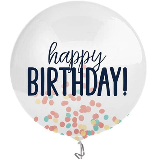 Happy Birthday Red/Yellow/Green Confetti Balloon 24" | 1 ct - Zurchers