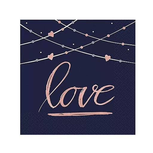 Navy Love Beverage Napkins | 16 ct. - Zurchers
