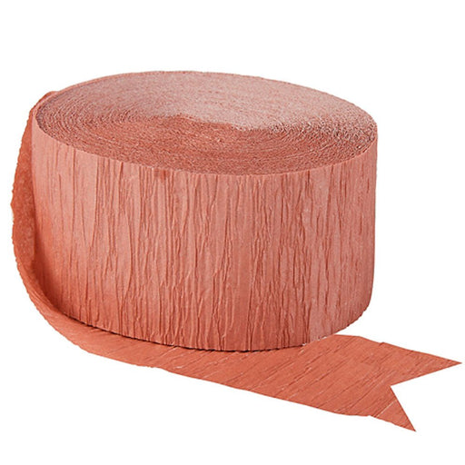 Rose Gold Crepe Paper Streamer | 81' - Zurchers