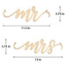 Gold Laser Cut Mr and Mrs Chair Signs | 1 pr - Zurchers