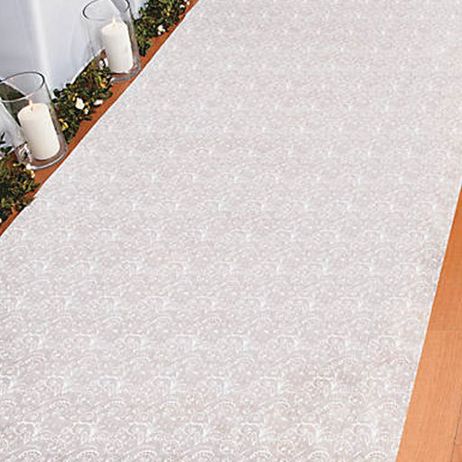 Lace Print Wedding Aisle Runner 36" x 100' | 1 ct. - Zurchers