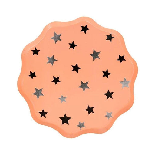 Pastel Halloween Star Pattern Plates 8.5" | 8ct - Zurchers
