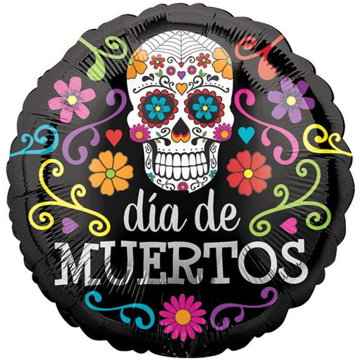 Halloween Colorful Dia De Muertos Mylar Balloon 17" | 1ct - Zurchers
