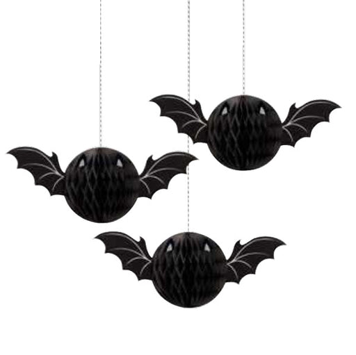 Halloween Bat Honeycomb Hanging Decorations | 3ct - Zurchers
