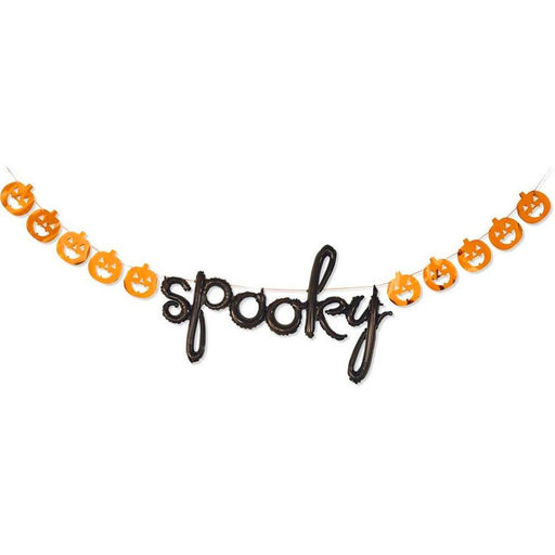 Halloween Air - Filled Pumpkin Spooky Balloon Banner, 20ft | 1ct - Zurchers