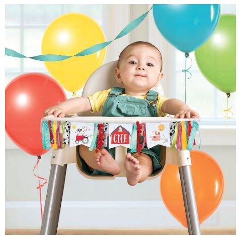 Barnyard Birthday Party High Chair Pennant Banner | 1ct - Zurchers