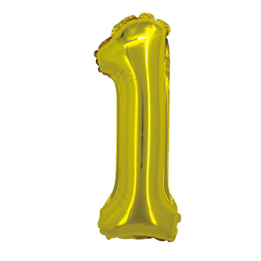 Air-filled Gold Number Balloon 1