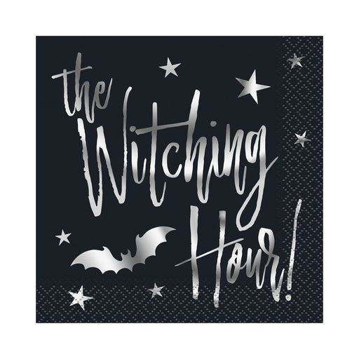 Halloween Silver Bats Beverage Napkins | 20ct - Zurchers
