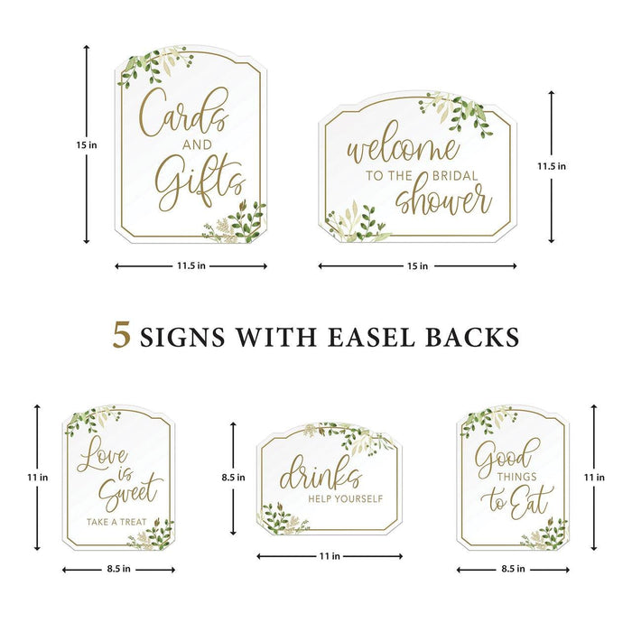 Botanical Greenery Bridal Shower Sign Set 5pk | 1ct - Zurchers