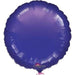 Round metallic purple balloon with a slight sheen and crimped edges.