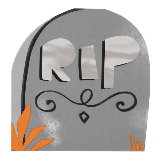 Halloween Bats & Boos Tombstone Shaped Beverage Napkins | 16ct - Zurchers