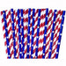 Patriotic Red White & Blue Straws 12pk | 1ct - Zurchers
