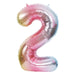 Rainbow Jumbo Number Balloons 34" - Zurchers