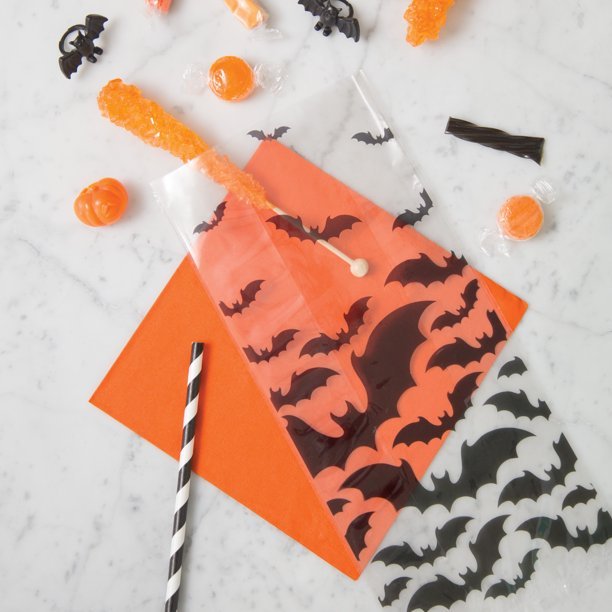 Black Bats Cello Bag Halloween 20pk - Zurchers