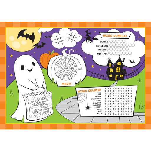 Halloween Activity 2 - Sided Paper Placemat 14.25" x 10" | 8ct - Zurchers
