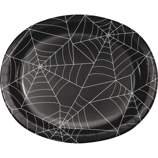 Halloween Spider Webs Oval Platters 12" | 8ct - Zurchers
