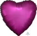 Pomegranate Satin Luxe Heart Balloon 18" | 1ct - Zurchers