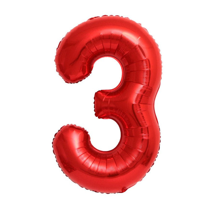 Red Jumbo Number Balloons 34" - Zurchers