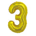 Gold Jumbo Number Balloons 34" - Zurchers