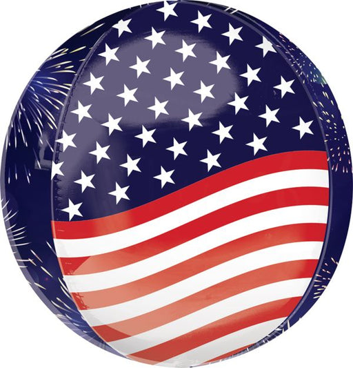 Stars & Stripes Fireworks Orbz Balloon | 1ct - Zurchers