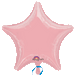 Pastel Pink star-shaped foil balloon with a glossy finish and the 'Anagram' logo printed near the bottom point.