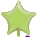 Lime Green star-shaped foil balloon with a glossy finish and the 'Anagram' logo printed near the bottom point.