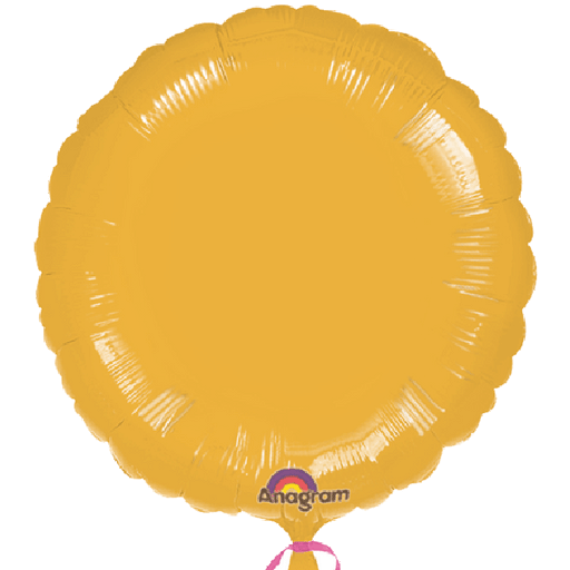 Round Metallic Gold 18" Mylar Balloon | 1ct.