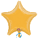 Yellow gold star-shaped foil balloon with a glossy finish and the 'Anagram' logo printed near the bottom point.