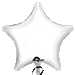 White star-shaped foil balloon with a glossy finish and the 'Anagram' logo printed near the bottom point.