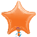 Orange star-shaped foil balloon with a glossy finish and the 'Anagram' logo printed near the bottom point.