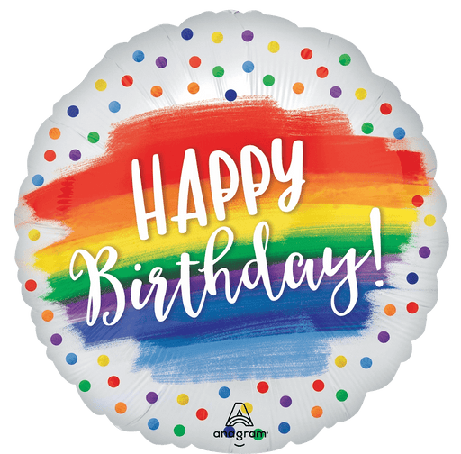 Happy Birthday Dots Satin Mylar Balloon 18" | 1 ct - Zurchers