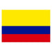 Colombia flag with three horizontal stripes — yellow on top (largest), blue in the middle, and red on the bottom.