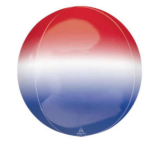 Rd White Blue Ombre Orbz Balloon 15" | 1ct - Zurchers