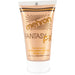 Tube of Mehron Fantasy F-X performance makeup in a metallic gold color, with a white cap and sunburst design on the front label.