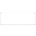 A plain, blank white banner with metal grommets in each corner for easy hanging. The banner is rectangular and provides an empty space intended for customization with text, graphics, or decorations.