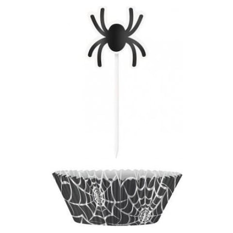 Black Spider Web Cupcake Kit | 1 ct - Zurchers