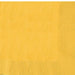 Yellow square paper napkin with a subtle textured border, placed on a white background.