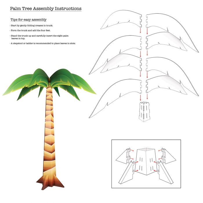 3 - D Palm Tree Prop | 1ct - Zurchers