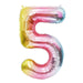 Rainbow Jumbo Number Balloons 34" - Zurchers