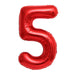 Red Jumbo Number Balloons 34" - Zurchers