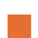 Orange square paper napkin with a subtle textured border, placed on a white background.